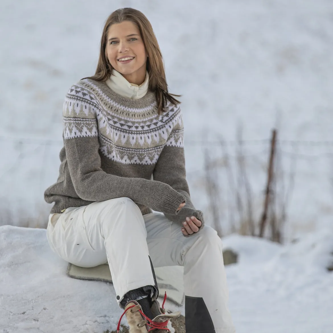 Mönsterbok 2108 Eco Highland wool – 8 mönster för tröjor och koftor till kvinnor