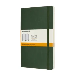 Moleskine Classic Notebook Large (13×21 cm), grön mjuk pärm – 240 linjerade sidor