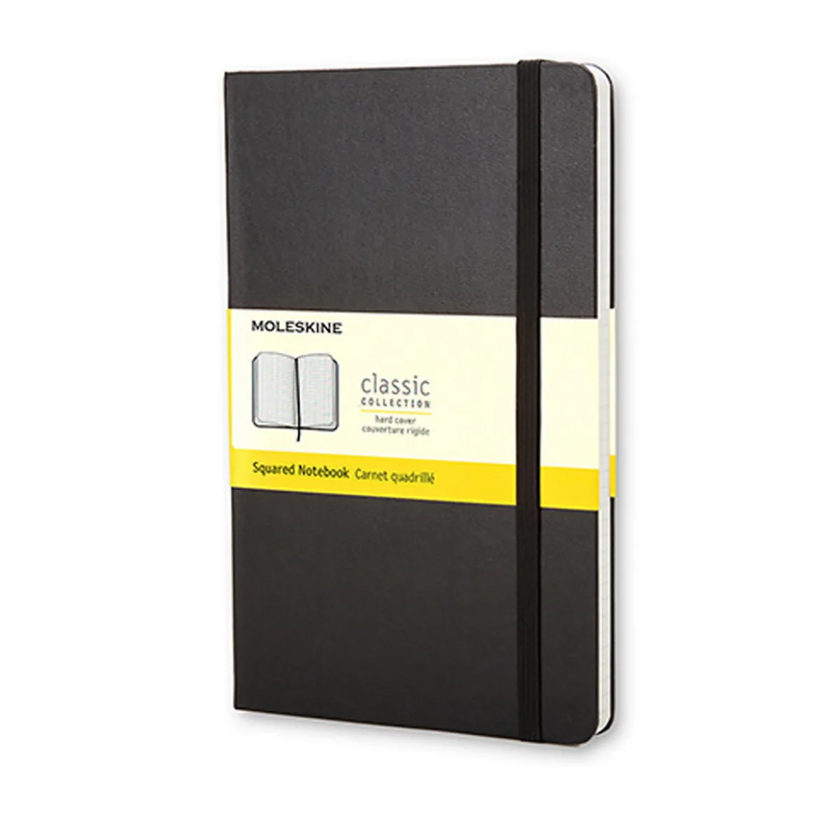 Moleskine Classic Notebook Large (13×21 cm), svart hård pärm – 240 rutade sidor