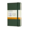 Moleskine Classic Notebook Pocket (9×14 cm), grön hård pärm – 192 linjerade sidor