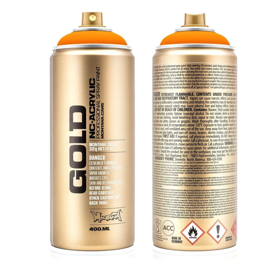 Montana Gold sprayfärg 400 ml - F2000 Power Orange