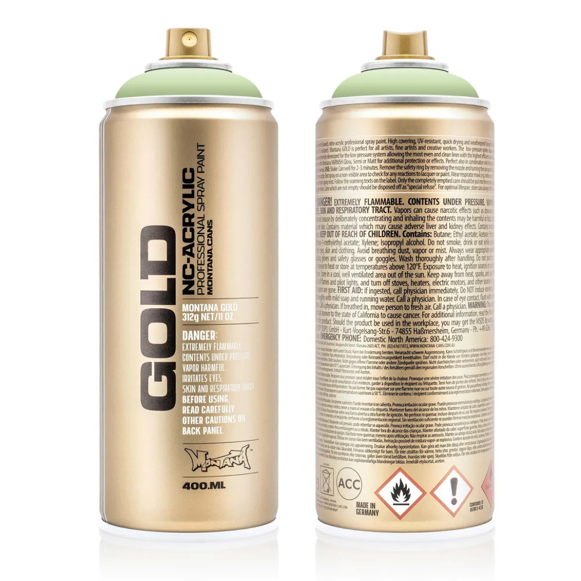 Montana Gold sprayfärg 400 ml - G6010 Linden Green