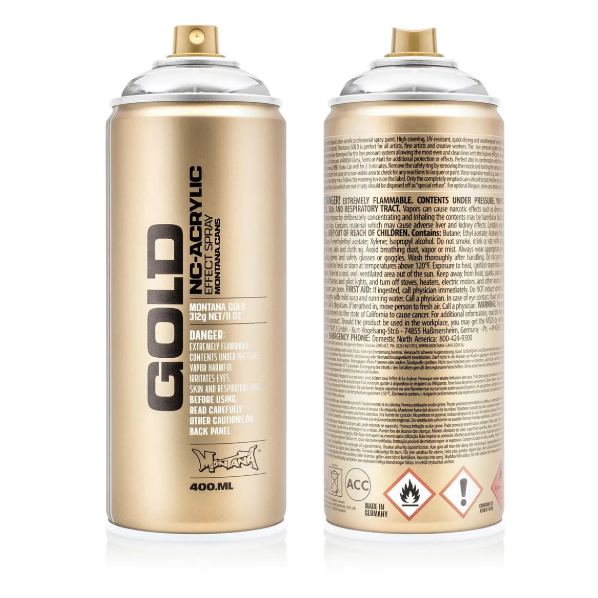 Montana Gold sprayfärg 400 ml - M1000 Silverchrome