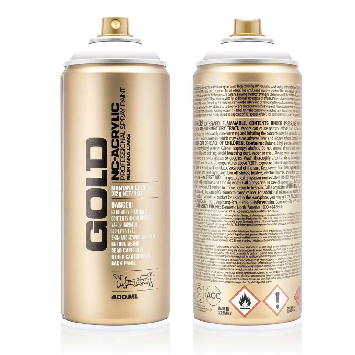 Montana Gold sprayfärg 400 ml - Shock 9120 White Pure