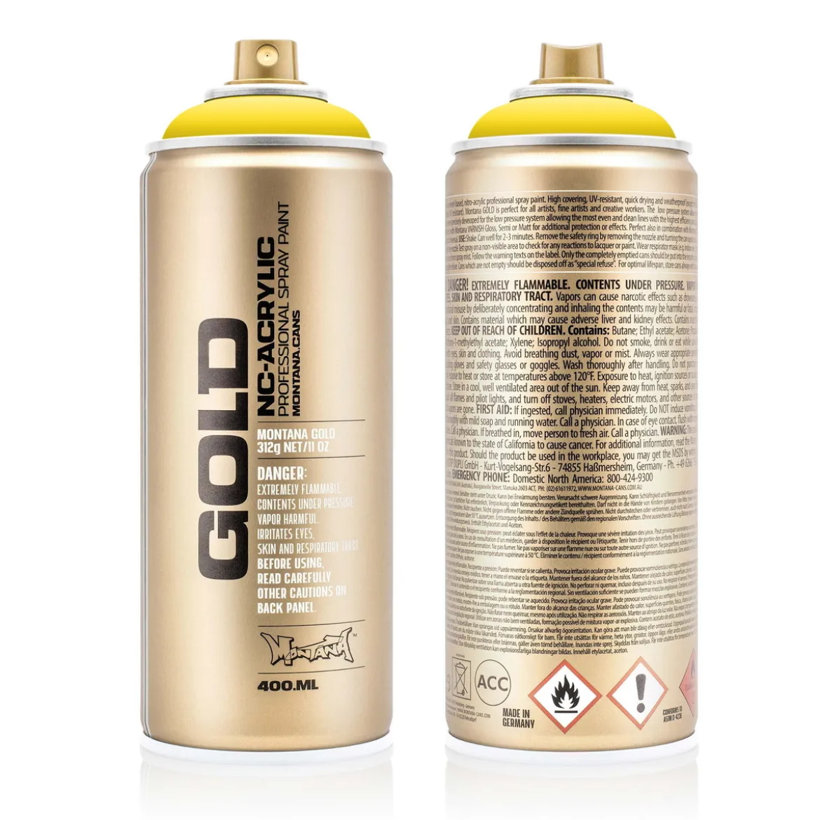 Montana Gold sprayfärg 400 ml - Shock 1010 Yellow
