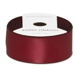 Mörkrött satinband – 40 mm brett och 8 meter långt