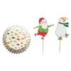 20 muffinsformar och 20 partypicks / caketoppers med julmotiv
