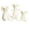 Musfamilj vit H.6,5-10cm 3st