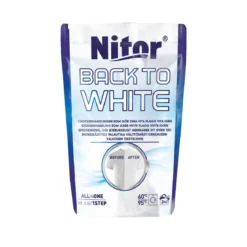 Nitor Textilfärg Back to white 400g – få tillbaka lystern i vit textil