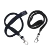Nyckelband lanyard 2-pack, svart med metallbeslag och säkerhetslås