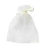Organzapåsar presentpåsar av organza 10-pack, transparent creme 9×11,5 cm