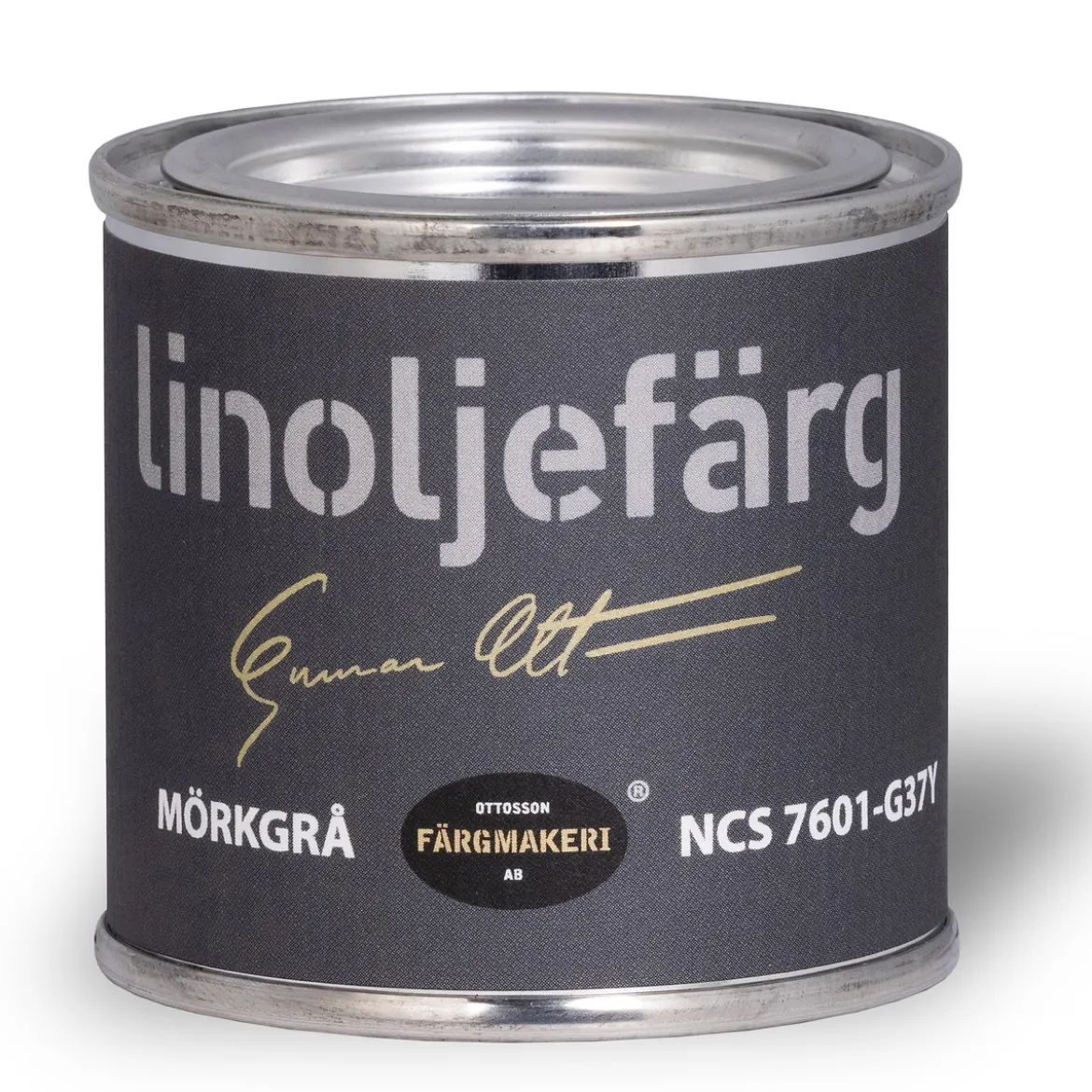 Ottossons Färgmakeri linoljefärg 100 ml, Mörkgrå 7601–G37Y
