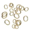 Ovala ringöglor mix 20-pack guldfärg – 3×4 mm & 5×6 mm, 10 av varje