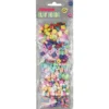 5-pack färgglada & roliga pärlor av polymerlera, cirka 1 cm stora