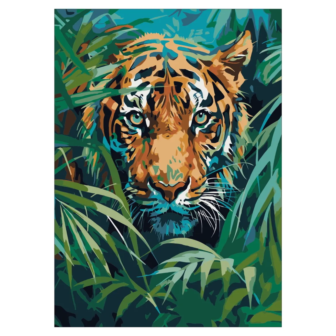 Paint by number / måla efter nummer – katter, 25×35 cm + 18 färger & 3 penslar