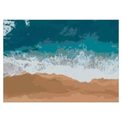 Paint by number / måla efter nummer – strand, 35×25 cm + 18 färger & 3 penslar