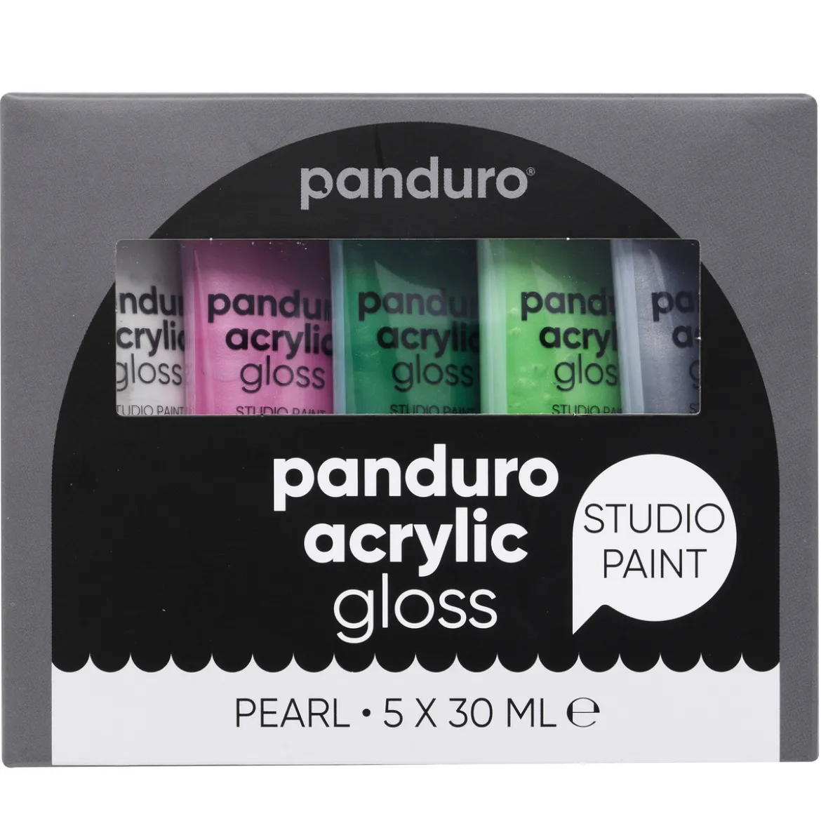 Panduro Acrylic akrylfärg, blanka pärlemorfärger 5×30 ml