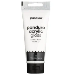 Panduro Acrylic akrylfärg, blank 100 ml – Titanium white