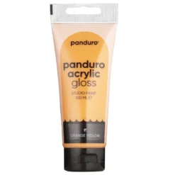Panduro Acrylic akrylfärg, blank 100 ml – Orange yellow