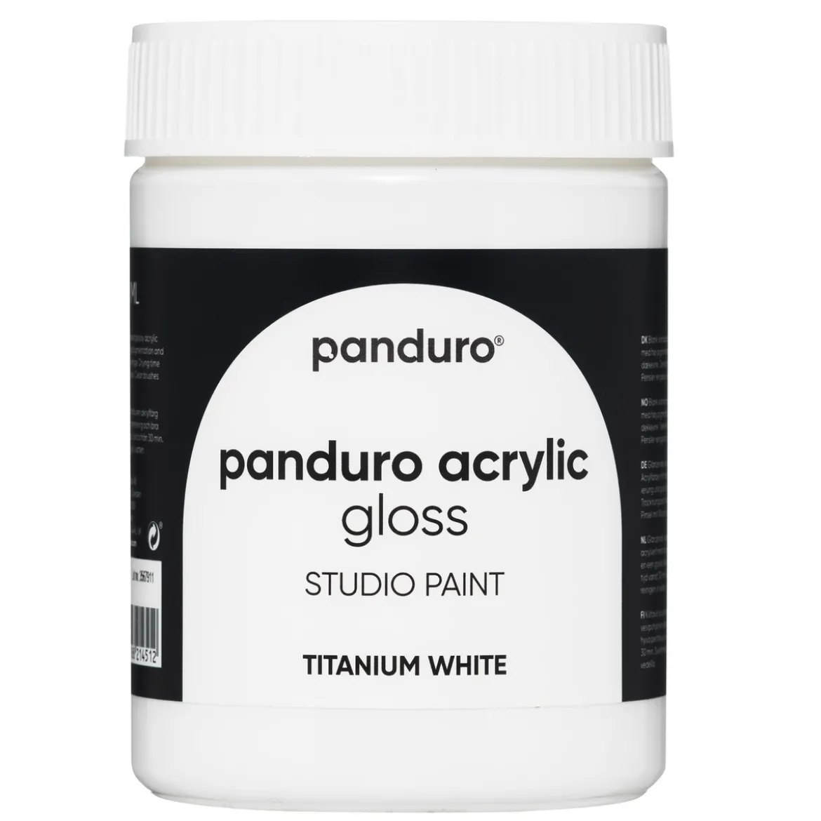 Panduro Acrylic Gloss blank akrylfärg 500 ml Titanium white