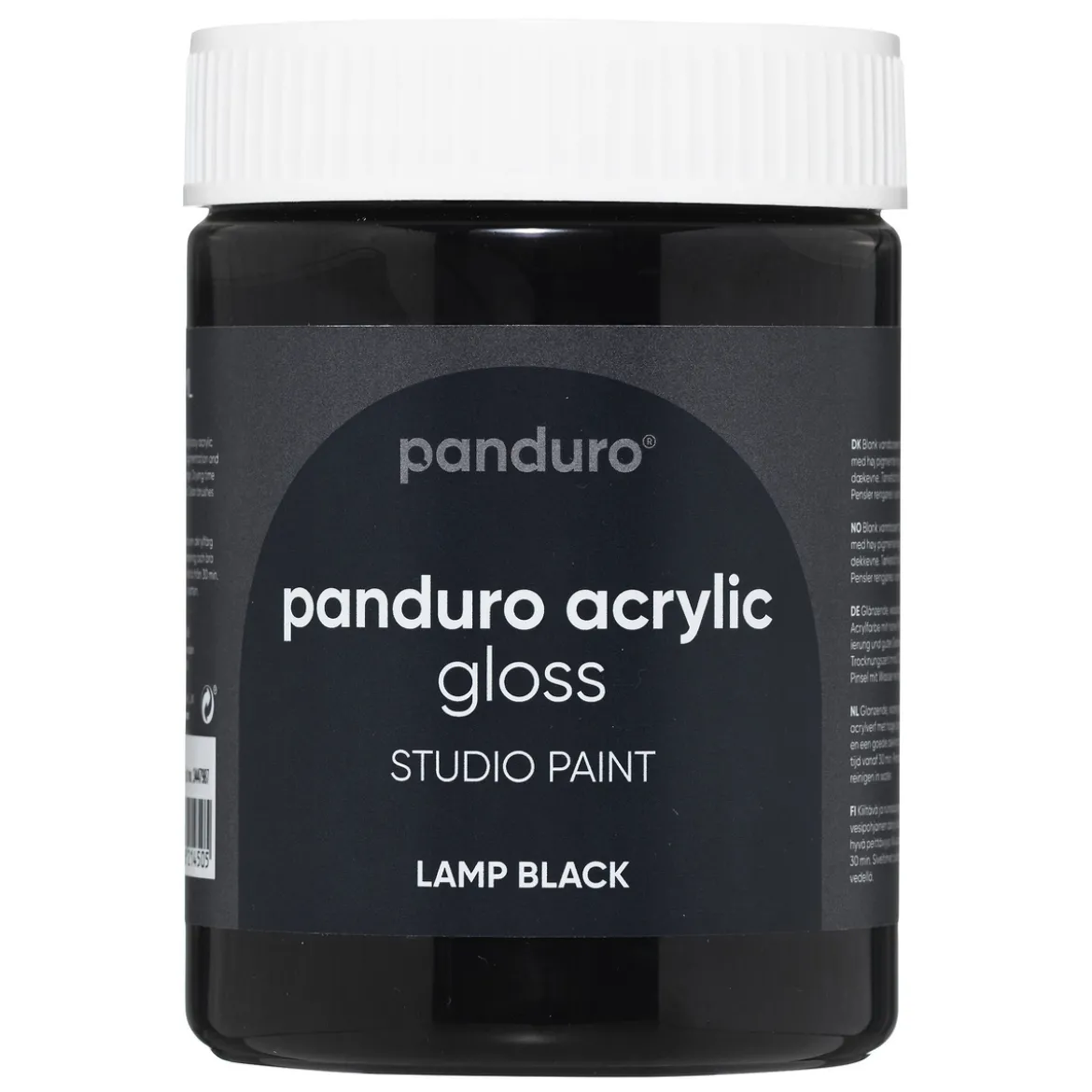 Panduro Acrylic Gloss blank akrylfärg 500 ml Lamp black