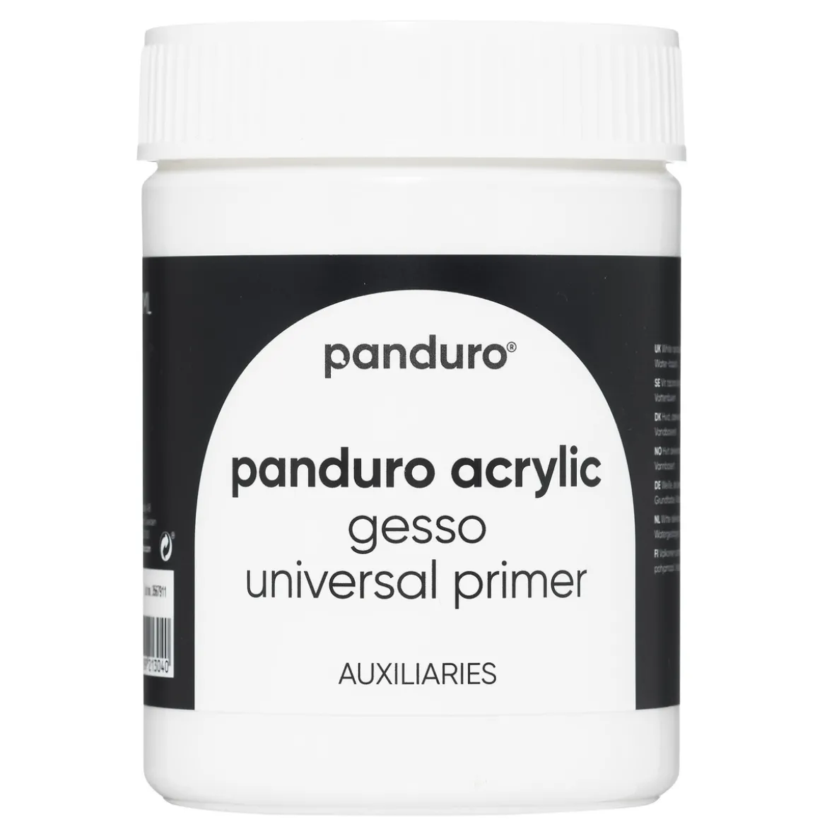Panduro Acrylic medium gesso, 500 ml täckande vit grundfärg