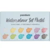 Panduro akvarellfärg set Pastel 12 – starka & livliga akvarellfärger i halvkoppar