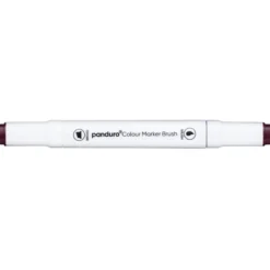 Panduro Colour Marker Brush, penselspets & snedskuren spets – Wine red 1