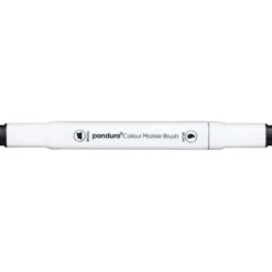 Panduro Colour Marker Brush, penselspets & snedskuren spets – Black 120