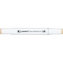Panduro Colour Marker Brush, penselspets & snedskuren spets – Milky white 132