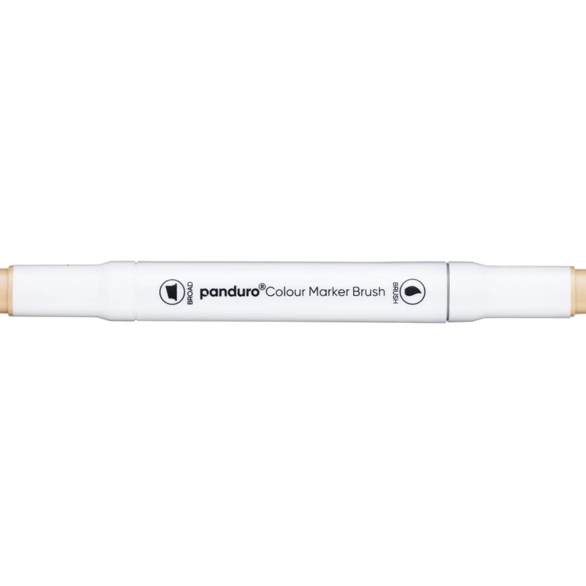 Panduro Colour Marker Brush, penselspets & snedskuren spets – Milky white 132