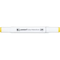 Panduro Colour Marker Brush, penselspets & snedskuren spets – Yellow 34
