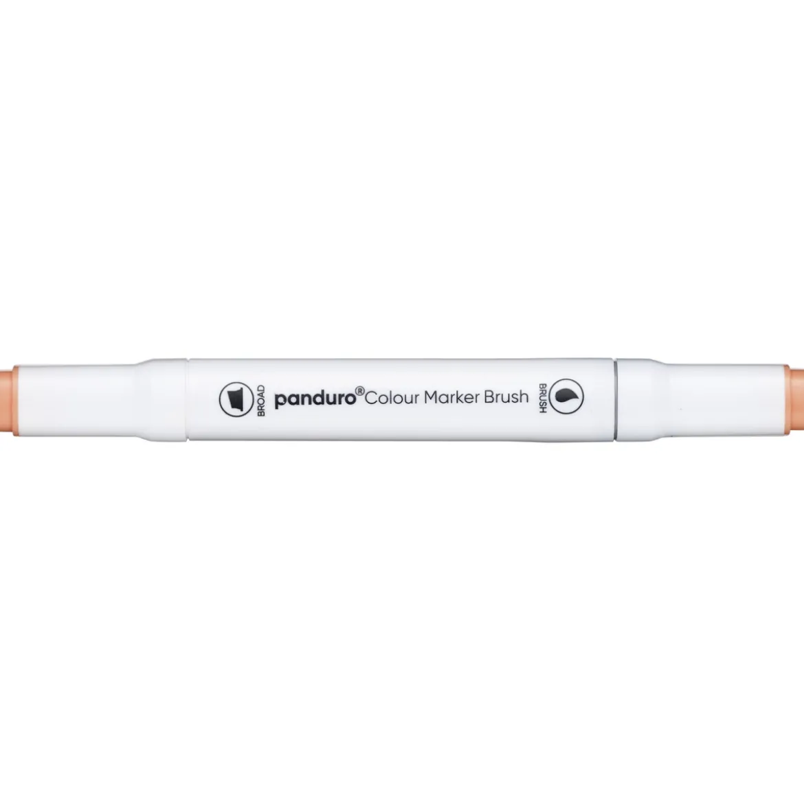 Panduro Colour Marker Brush, penselspets & snedskuren spets – Light orange 140