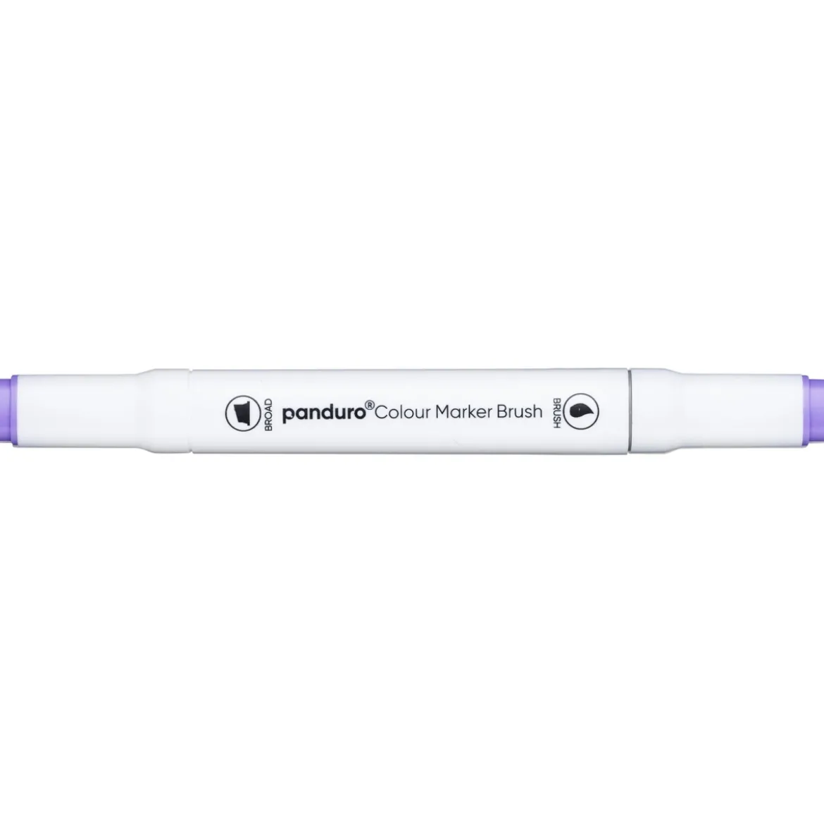 Panduro Colour Marker Brush, penselspets & snedskuren spets – Pale lavender 145