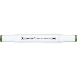 Panduro Colour Marker Brush, penselspets & snedskuren spets – Peacock green 61