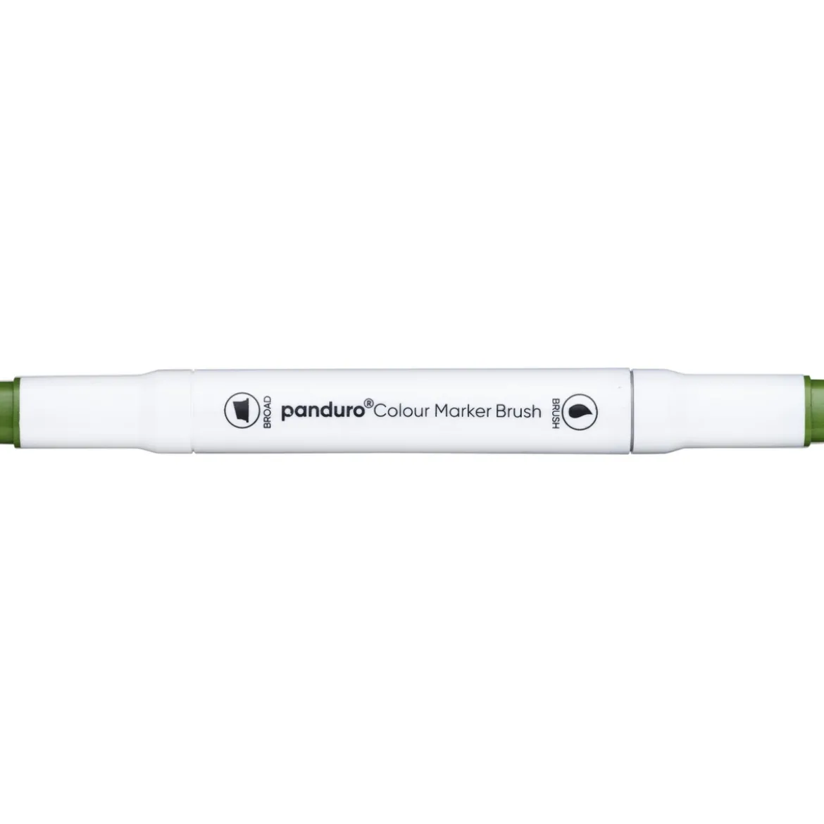 Panduro Colour Marker Brush, penselspets & snedskuren spets – Peacock green 61