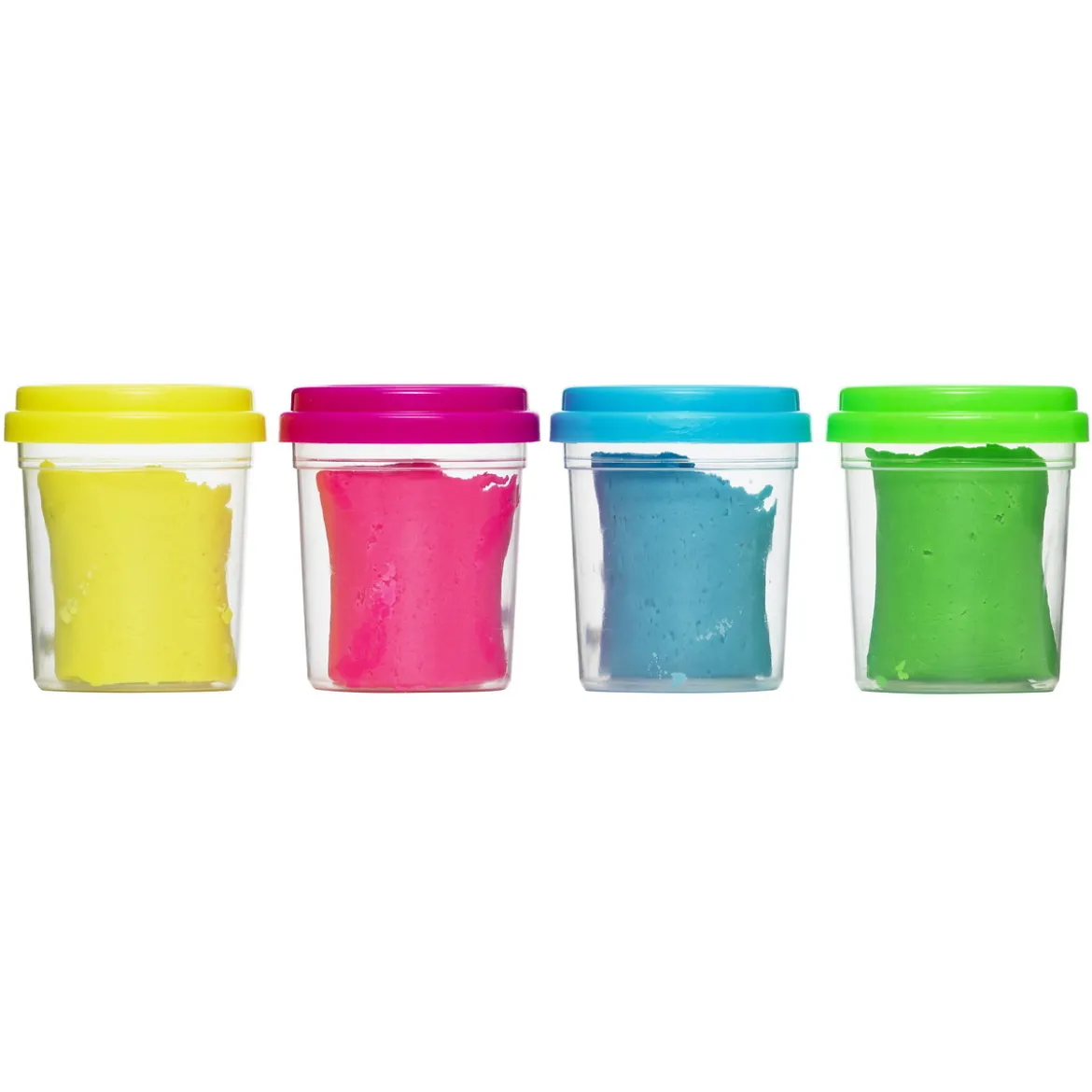 Panduro Dough Glow in the dark 4-pack, 4×75 gram självlysande leklera