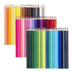 Panduro färgpennor 72-pack, färgstarka vaxbaserade pennor