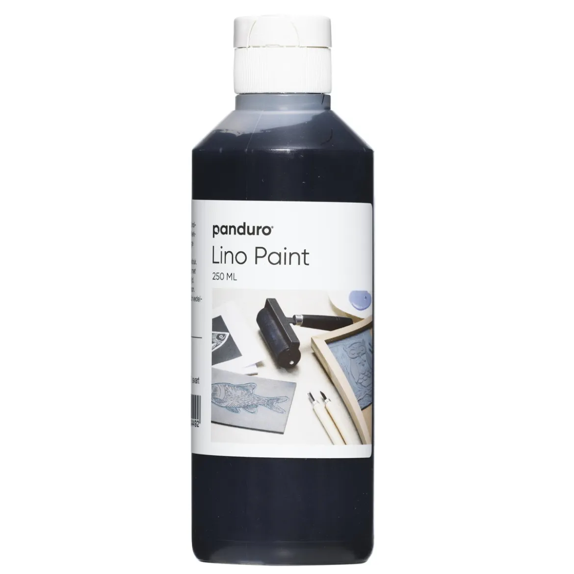 Panduro Lino Paint, vattenbaserad linoleumfärg, svart 250 ml