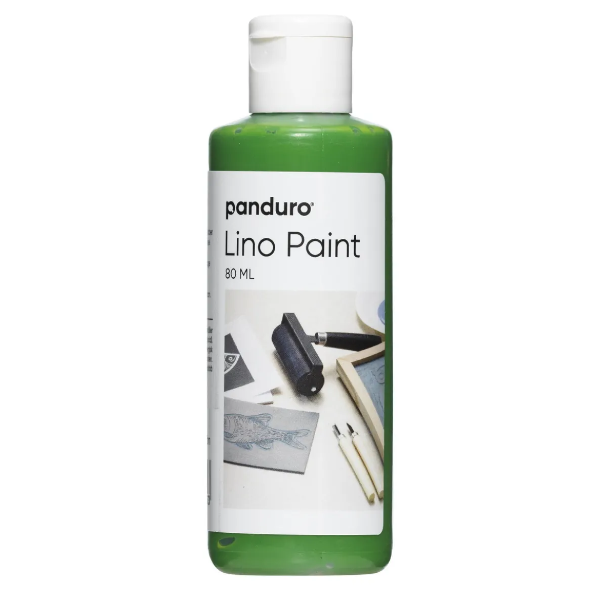 Panduro Lino Paint, vattenbaserad linoleumfärg, grön 80 ml