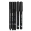 Panduro tuschpennor 0.5 mm, 1 mm, penselspets, 4 mm snedskuren spets och 1 mm rund spets, svart, 5-pack