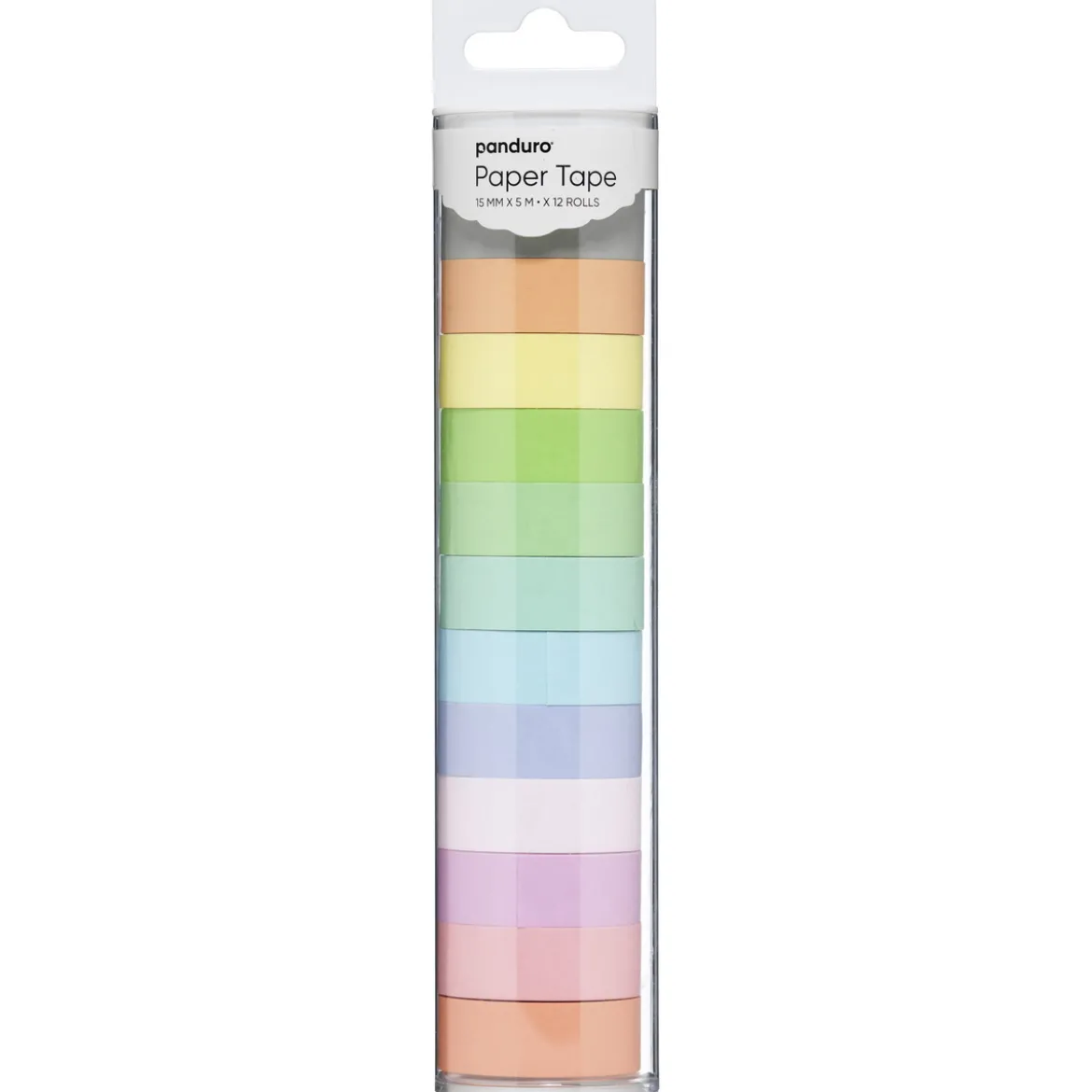 Paper Tape 12p pastell 15 mm