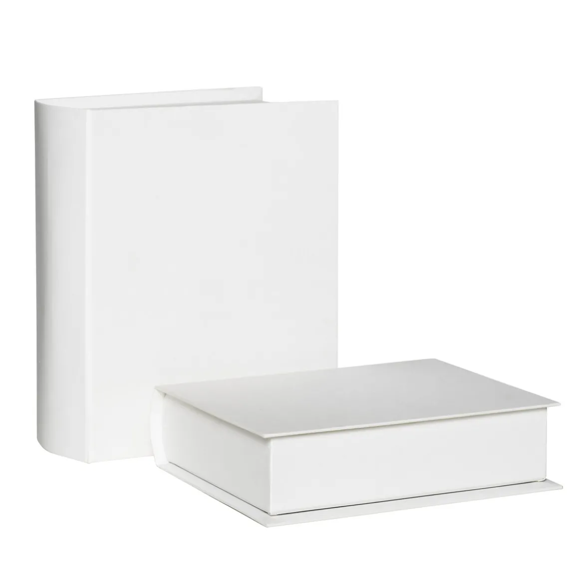 Pappaskar, pappkartonger i form av 2 inbundna böcker – 16×19×6,5 & 13,5×17,5×4,5 cm