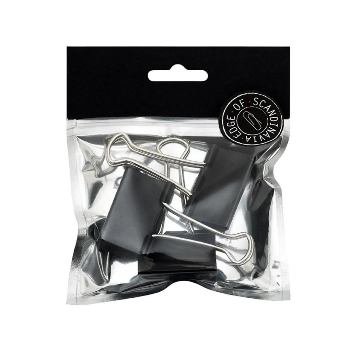 Pappersklämma svart 41mm 3p