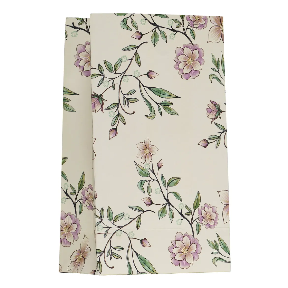 Papperspåsar, 24 presentpåsar med blomstermotiv, 12×7×20,5 cm