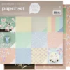 Pappersset med lekfulla färger och sagodjur – 305×305 mm, 24 ark, 230g/m²