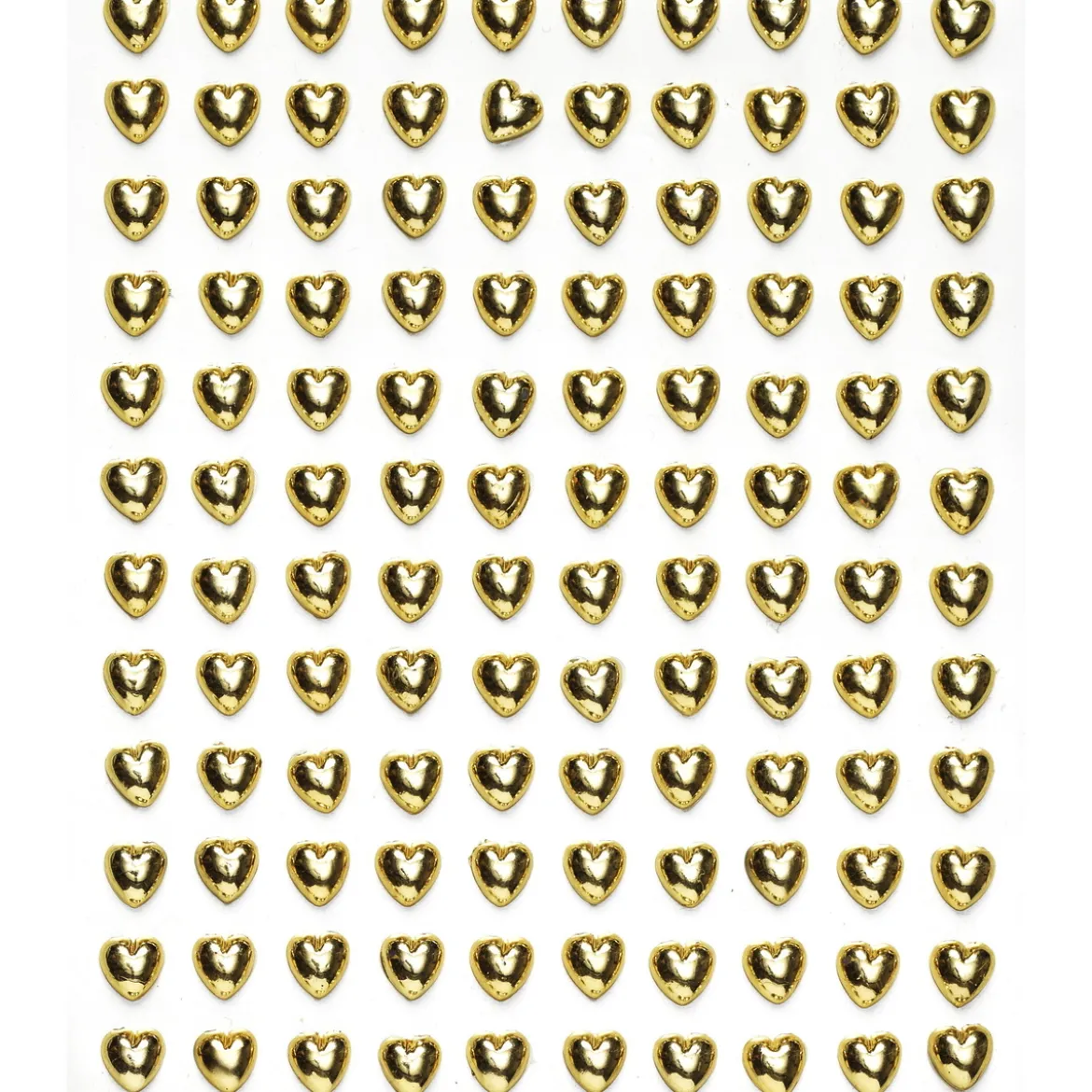 Pearl stickers guldiga hjärtan – 240 kärleksfulla pärlstickers. Ø7 mm