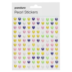 Pearl Stickers hjärta färgmix – totalt 240 iriserande hjärtan som är Ø7 mm