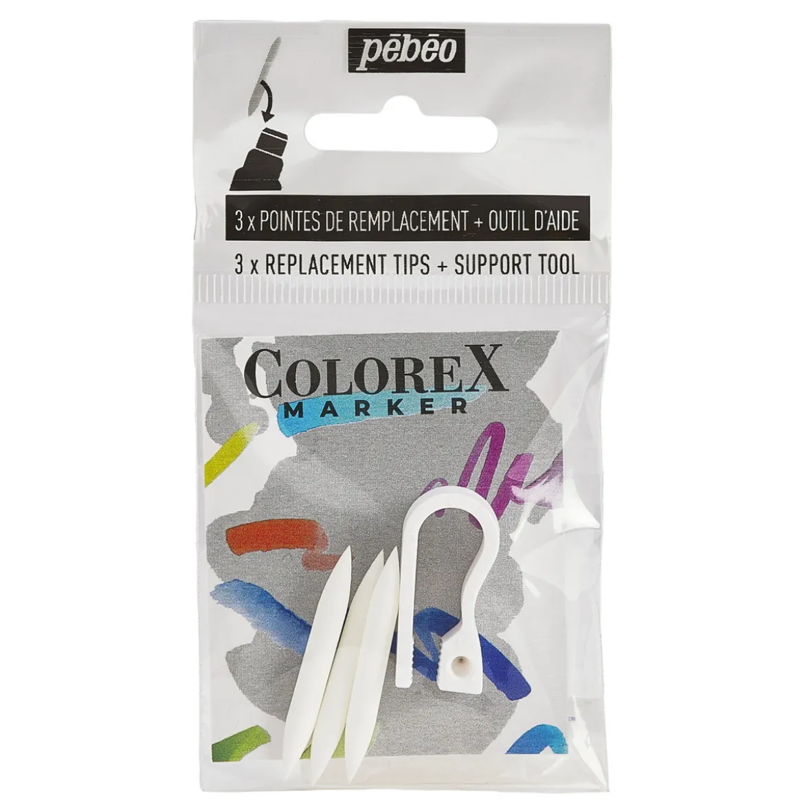 Pebeo Colorex Marker Nibs – ersättningsspetsar för markers, 3-pack penselspetsar