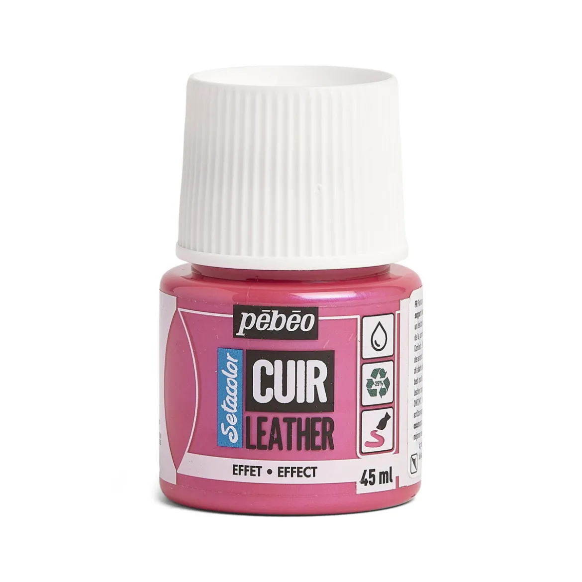 Pebeo Cuir Leather Duochrome 45 ml läderfärg, färgar även PU läder – rosa & blå